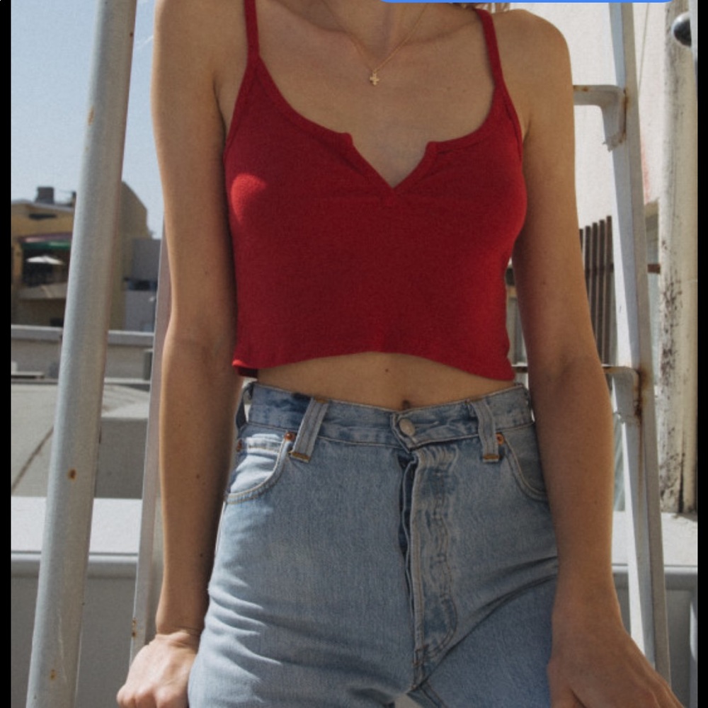 brandy Melville red Kenny tank